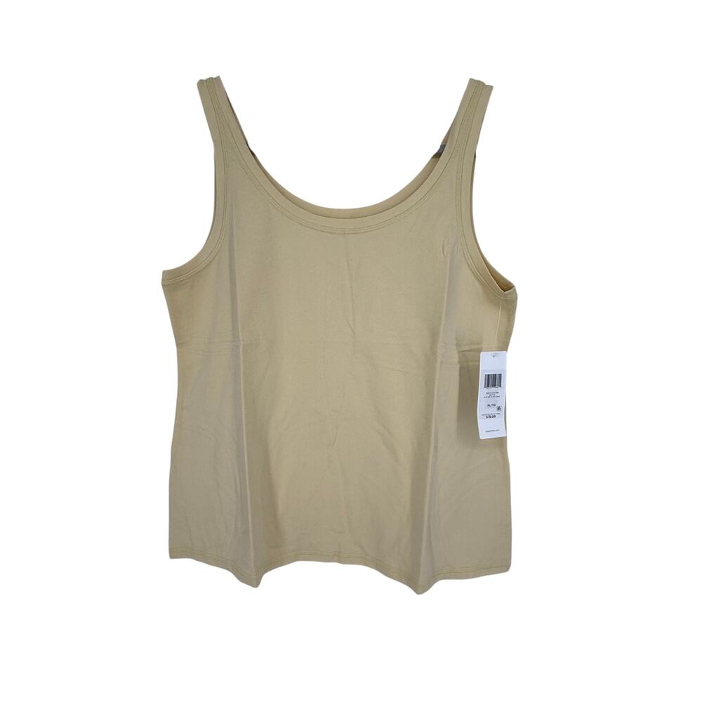 Eileen Fisher Scoop Neck Slim Tank NWT SZ XL Butter Yellow Summer Spring Organic